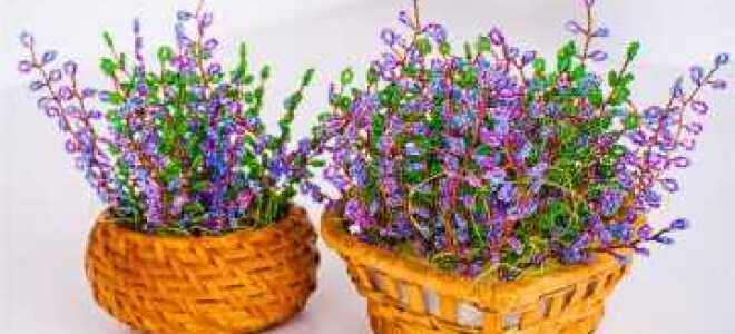 Вереск из бисера в пошаговом фото мастер-классе и видео уроках