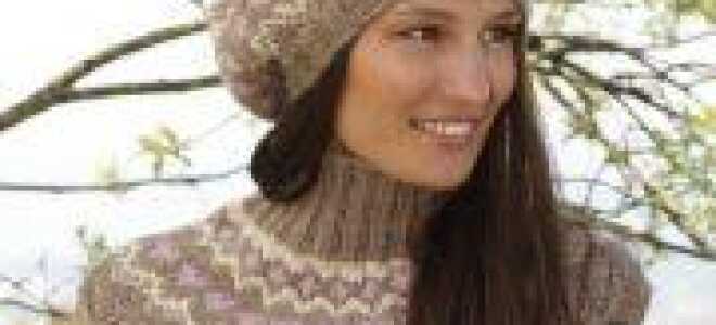 Береты спицами схемы на зиму с описанием вязания