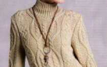 Вязание спицами женского пуловера с косами: описание схемы