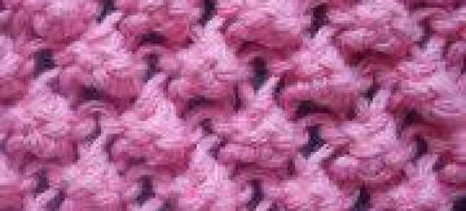 Вязание узора ежевика спицами по схеме с описанием