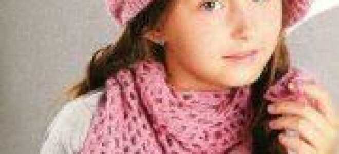 Берет спицами для девочки по схеме с описанием