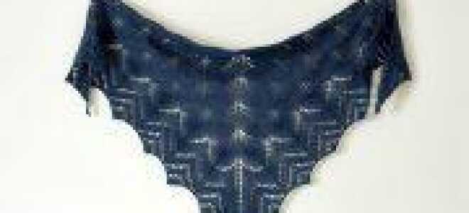 Вязание косынки спицами для начинающих