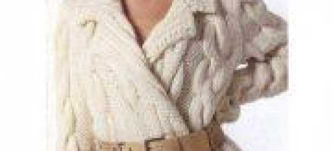 Кардиган спицами из толстой пряжи: вязание по схеме