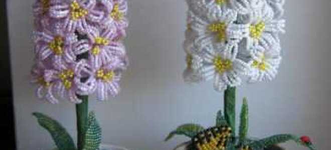 Гиацинт из бисера в пошаговом фото и видео мастер-классе