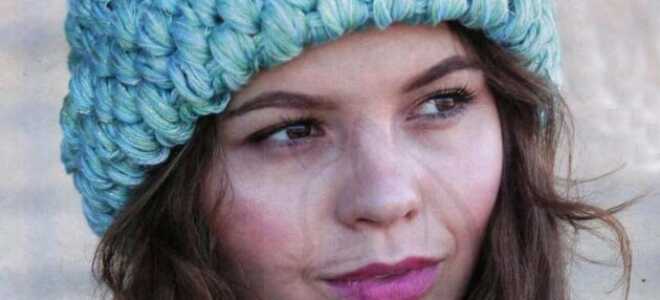 Шапки с узором «Шишечки» крючком с описанием, видео мк, схемами, 6 моделей