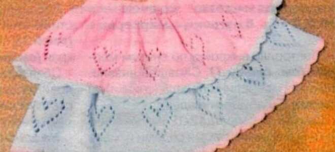 Юбка с сердечками и «Кокетка» спицами для девочки: описание, схемы, мк