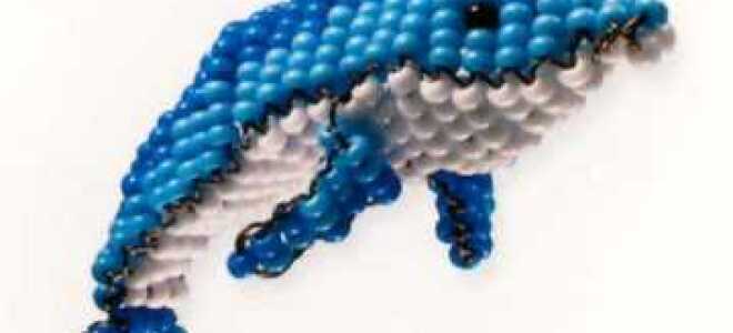 Дельфин из бисера для начинающих и плетение фигурки по схеме