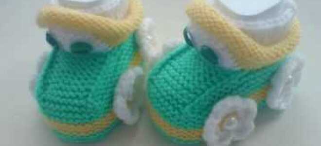 Пинетки машинки спицами в пошаговом фото мастер-классе и видео уроке