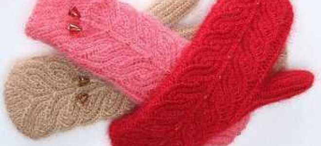 Вязание варежек на 5 спицах по мастер-классу с пошаговыми фото и видео уроком