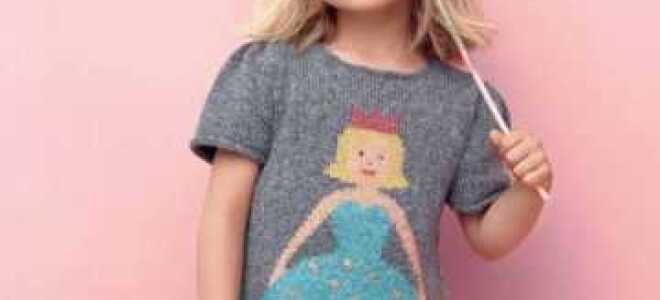 Пуловер вязаный спицами для девочки по схеме с подробным описанием и видео инструкцией