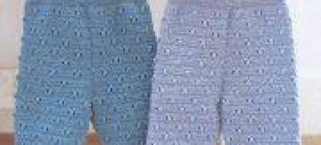 Вязаные штанишки спицами для малышей