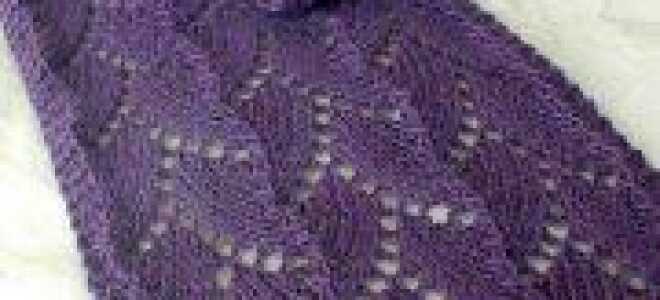 Ажурный шарф спицами: примеры вязания