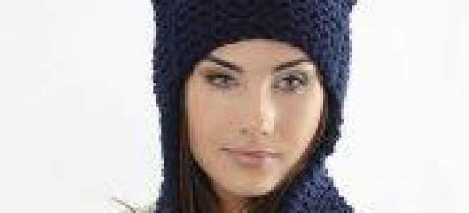 Шапка с ушками: мастер-класс вязания спицами (фото и видео)