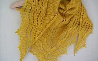 Шаль Холден спицами по схеме с описанием вязания