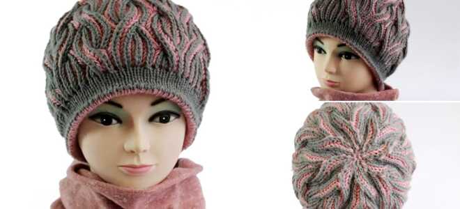 Шапка берет спицами в технике бриошь: фото, схема, описание