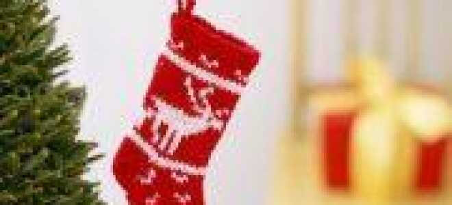 Рождество Христово: вязание носка спицами по схеме с описанием