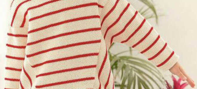 Детский пуловер в полоску спицами: схемы и узоры, описание вязания, 2 модели