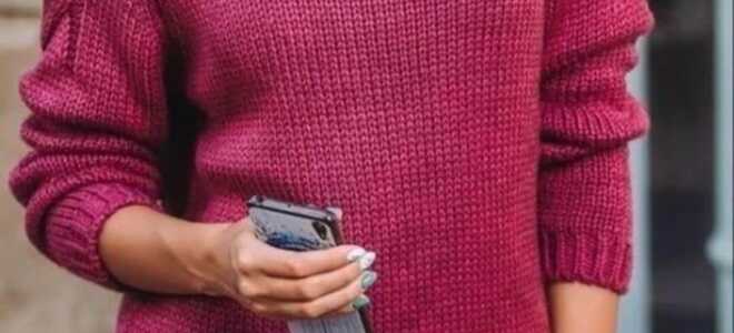 Как связать джемпер с узором из кос на рукавах: схема узора, фото и видео