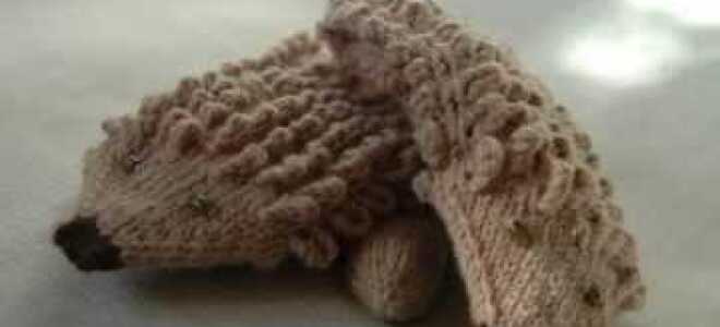 Вязание узора ежики спицами по схеме с пошаговым описанием и видео МК