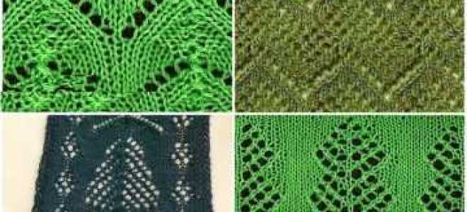 Как связать узор елочка спицами разными способами по схеме с описанием