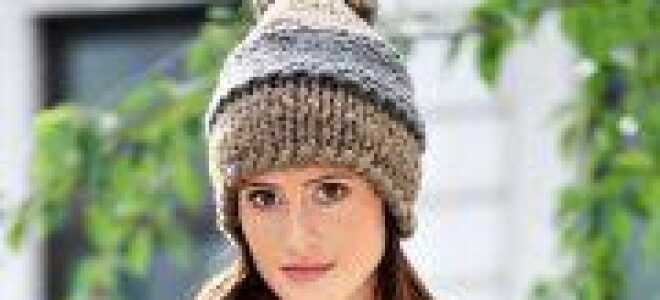 Шапка из толстой пряжи спицами: идеи и примеры вязаня