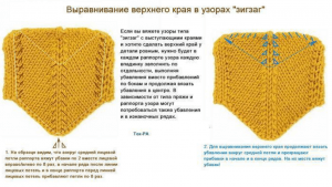 обвязка края изделия зигзагом